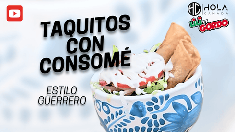 Taquitos dorados con consomé (Taquitos dorés avec consommé)