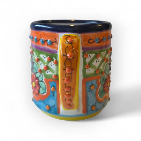Artisan Talavera Cup from Puebla - Model 11 - Hand-painted Mexican ceramics