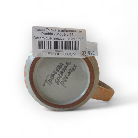 Artisan Talavera Cup from Puebla - Model 13 - Hand-painted Mexican ceramics