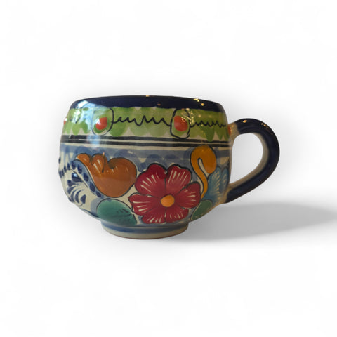 Tasse Talavera artisanale de Puebla - Modèle 15 - Céramique mexicaine peinte à la main