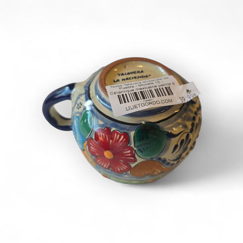 Artisan Talavera Cup from Puebla - Model 15 - Hand-painted Mexican ceramics