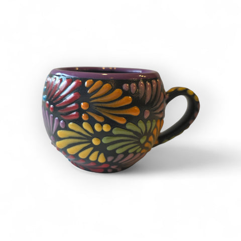 Tasse Talavera artisanale de Puebla - Modèle 19 - Céramique mexicaine peinte à la main