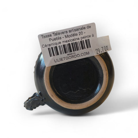 Tasse Talavera artisanale de Puebla - Modèle 20 - Céramique mexicaine peinte à la main