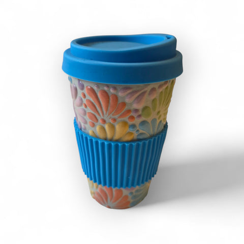 Tasse Talavera artisanale de Puebla - Modèle 22 - Céramique mexicaine peinte à la main