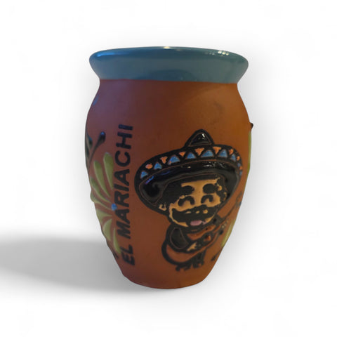 Jarrito mexicain en argile – peint à la main - Modèle 24