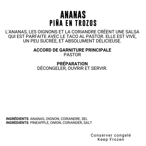 1.2 kg Ananas, oignon et coriandre - accord: pastor