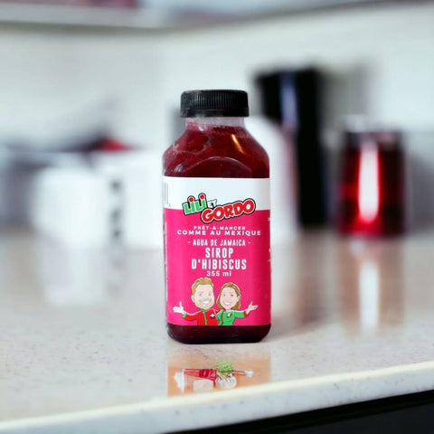 Sirop Hibiscus - 355ml - rendement: 2 litres - congelé