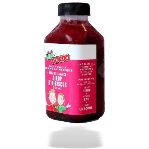 Sirop Hibiscus - 355ml - rendement: 2 litres - congelé