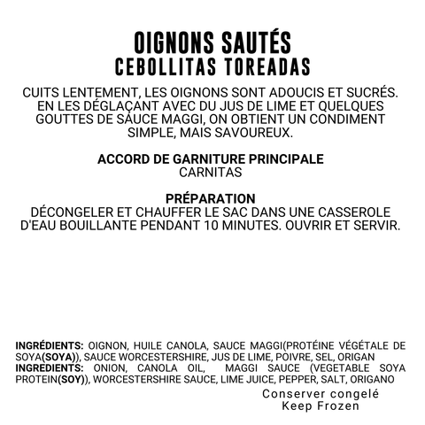 Oignons sautés 150g