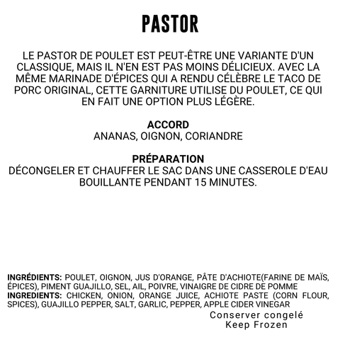 Pastor Poulet 250g