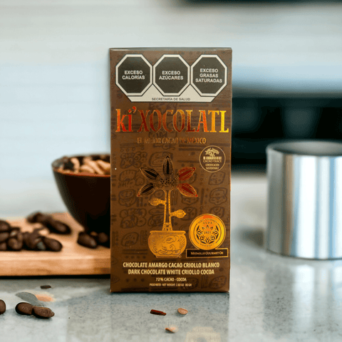 Barre de chocolat 72% cacao criollo blanc - ki xocolatl - 80 g