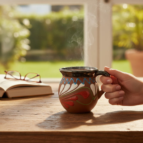 Tasse Talavera artisanale de Puebla - Modèle 23 - Céramique mexicaine peinte à la main