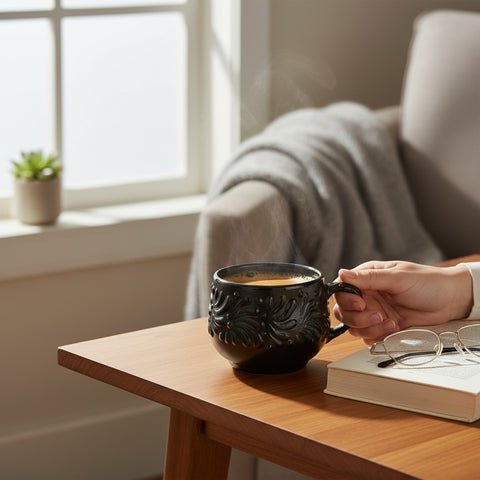 Tasse Talavera artisanale de Puebla - Modèle 20 - Céramique mexicaine peinte à la main