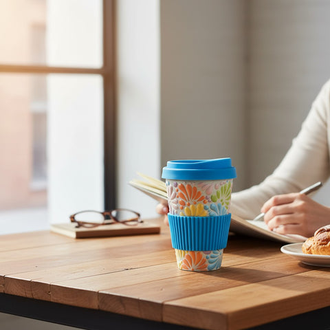 Tasse Talavera artisanale de Puebla - Modèle 22 - Céramique mexicaine peinte à la main