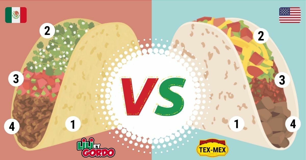 difference entre taco mexicain et taco tex-mex
