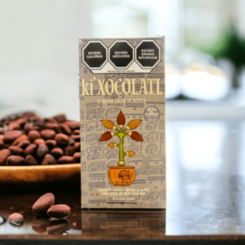 Barre de chocolat noir 85% avec nibs de cacao – ki xocolatl – 80 g